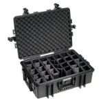 OUTDOOR resväska i svart med vadderade delare 585x415x210 mm Volume: 51 L Model: 6500/B/RPD